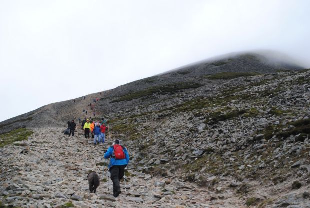 Croagh Patrick's well worn scree slope